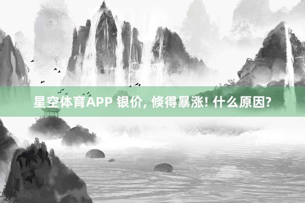 星空体育APP 银价, 倏得暴涨! 什么原因?