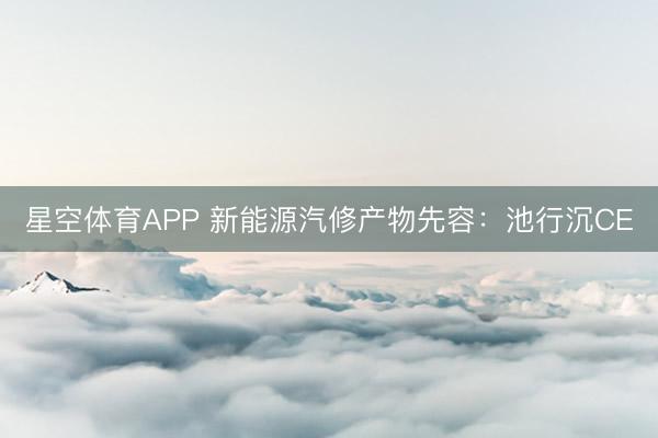 星空体育APP 新能源汽修产物先容:池行沉CE