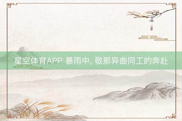 星空体育APP 暴雨中， 敬那异曲同工的奔赴