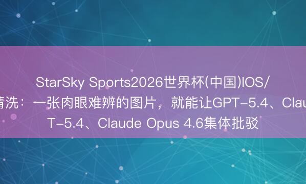 StarSky Sports2026世界杯(中国)IOS/安卓官方下载 AI巨擘清洗:一张肉眼难辨的图片,就能让GPT-5.4、Claude Opus 4.6集体批驳