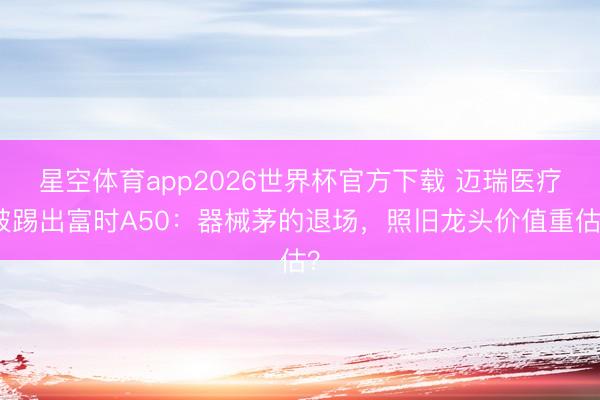 星空体育app2026世界杯官方下载 迈瑞医疗被踢出富时A50：器械茅的退场，照旧龙头价值重估？